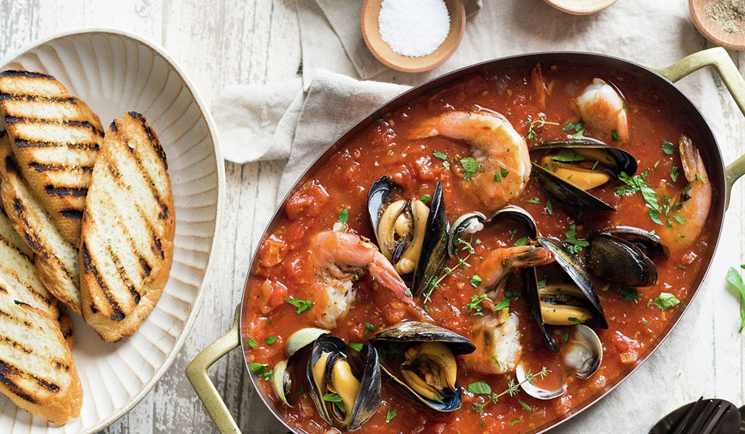 Cioppino Stew with Grilled Crusty Bread
